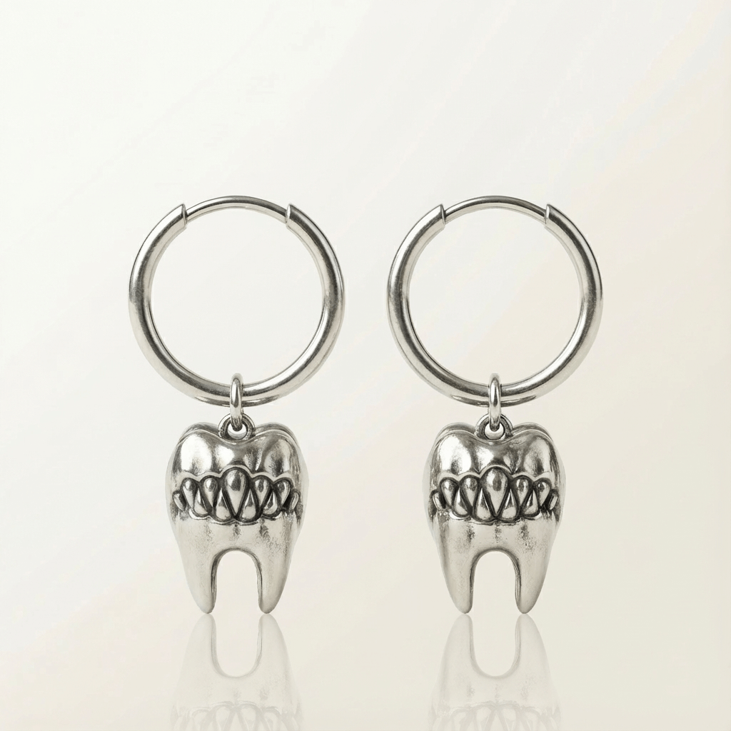 Silver Savage Bite ¡¤ Earrings