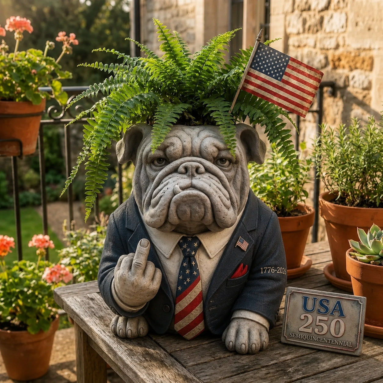 🐶Bulldog Planter — Instantly Infuse Your Plants with Personality 🌿