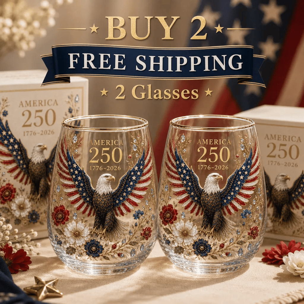 🦅America 250 Eagle Glass Tumbler🎁✨