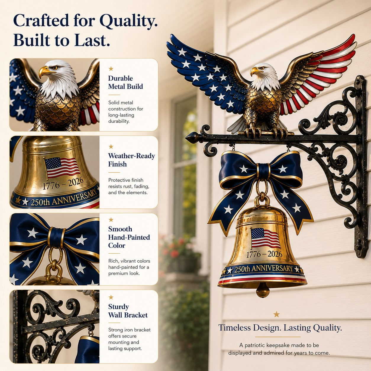 🔔🔔 Ring in the Semiquincentennial: 1776-2026 Spirit of Liberty Eagle Bell