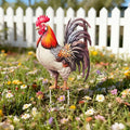 🐓Colorful Iron Rooster Garden Stake Statue