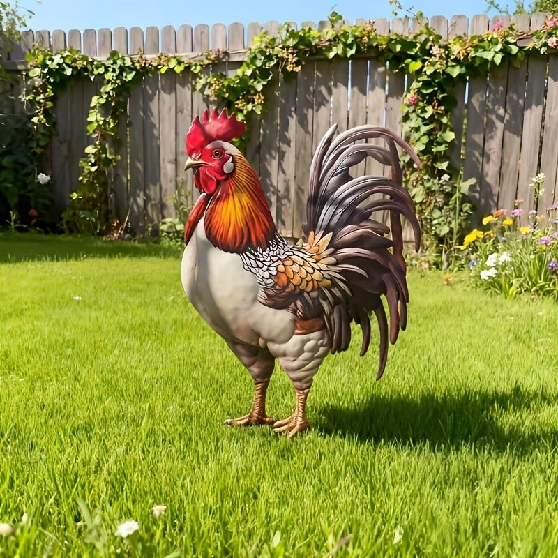 🐓Colorful Iron Rooster Garden Stake Statue