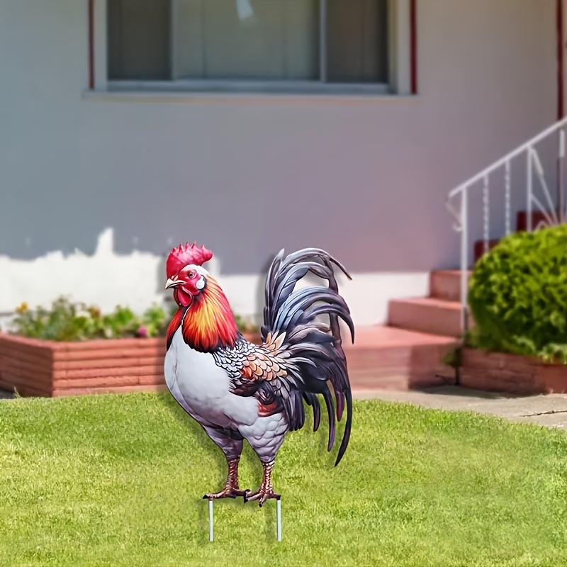 🐓Colorful Iron Rooster Garden Stake Statue