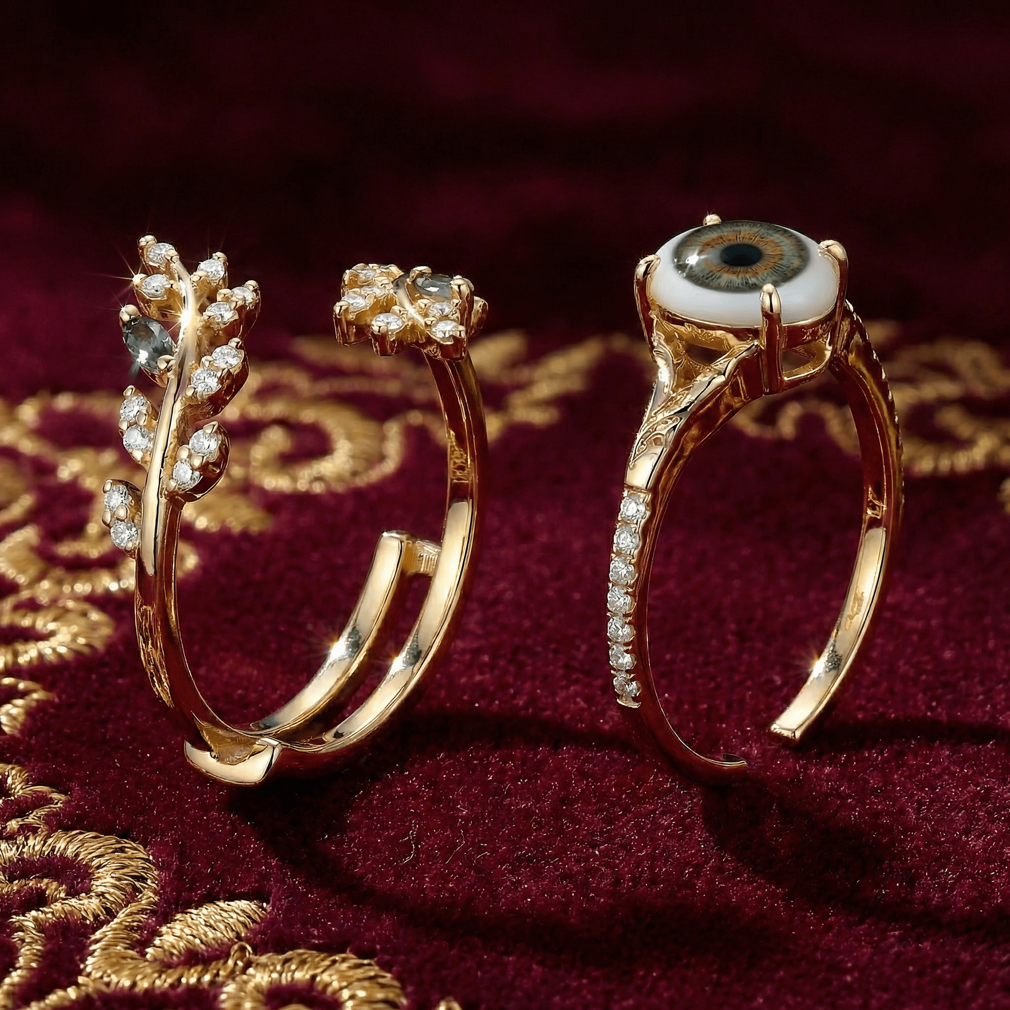 Celestial Vine Rings - Gold