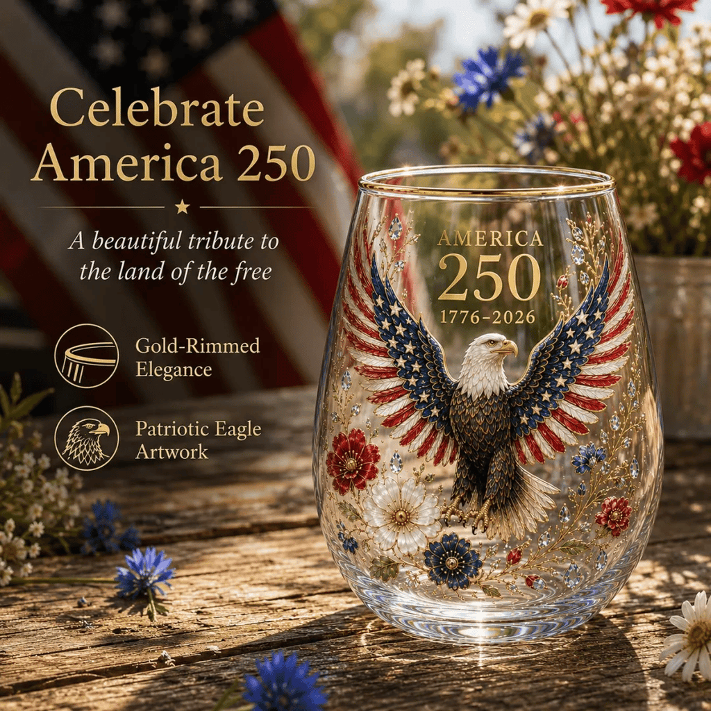 🦅America 250 Eagle Glass Tumbler🎁✨