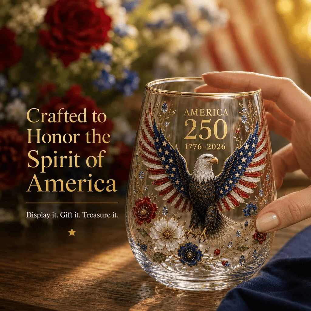 🦅America 250 Eagle Glass Tumbler🎁✨