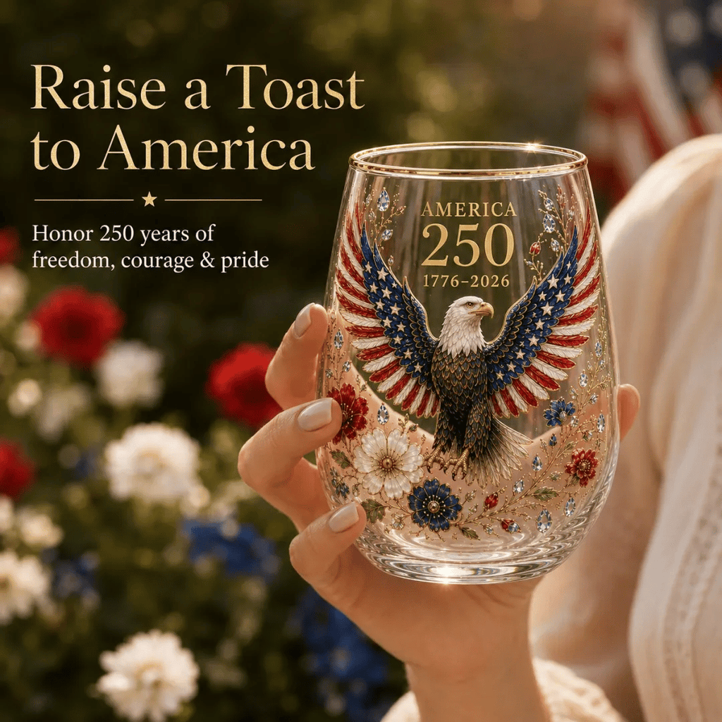 🦅America 250 Eagle Glass Tumbler🎁✨