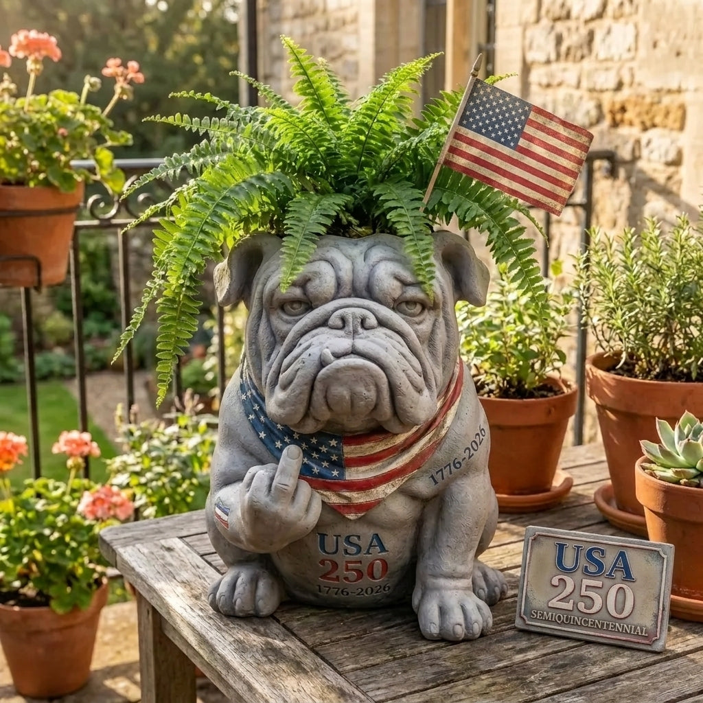 🐶Bulldog Planter — Instantly Infuse Your Plants with Personality 🌿